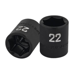 100895 - Dado de impacto de 22 mm, 6 puntas, cuadro 1/2", Truper