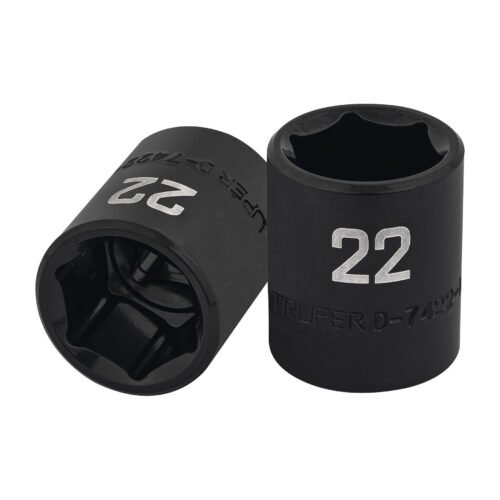 D-7422-M.jpg 100895 - Dado de impacto de 22 mm, 6 puntas, cuadro 1/2", Truper