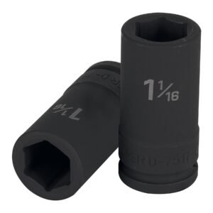12435 - Dado largo de impacto de 1-1/16", 6 puntas, cuadro 3/4"