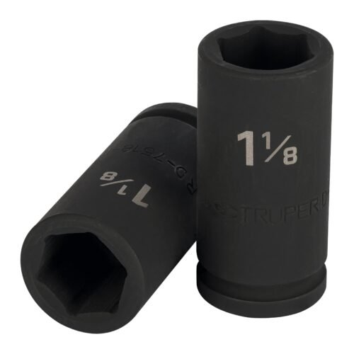 12436 - Dado largo de impacto de 1-1/8", 6 puntas, cuadro 3/4"
