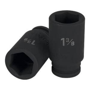 12440 - Dado largo de impacto de 1-3/8", 6 puntas, cuadro 3/4"