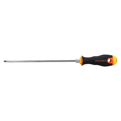 14043 - Desarmador cabinet 3/16" x 8" mango Comfort Grip, Truper