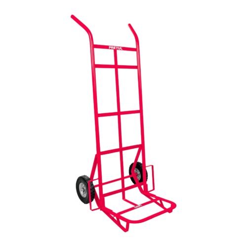 44478 - Diablo de carga de 400 kg, ruedas sólidas, doble balero