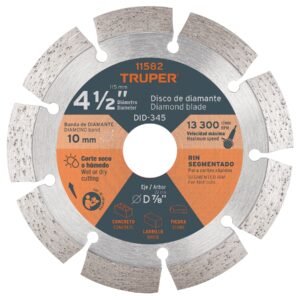 11582 - Disco de diamante de 4-1/2" x 2.1 mm, rin segmentado, TRUPER