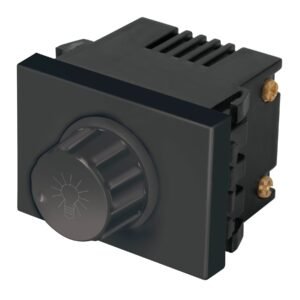 47994 - Dimmer giratorio, 1.5 módulos, línea Española, color negro