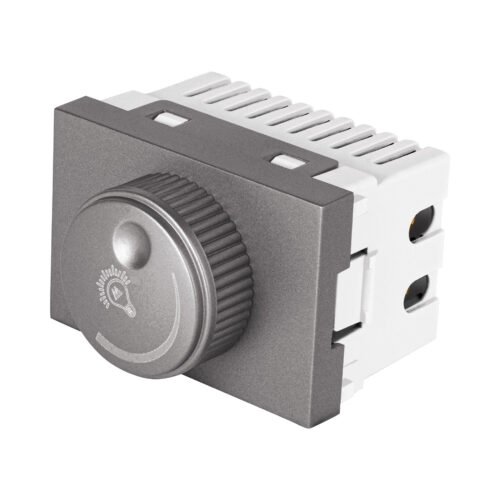 47833 - Dimmer giratorio acero inox de 1.5 módulos, línea Lisboa