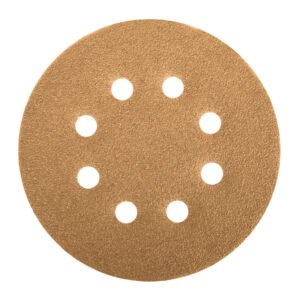 17942 - Paquete c/5 discos de lija 5" grano 80, 8 perforaciones