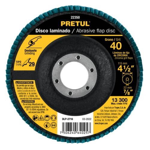 DLP-2716.jpg 22350 - Disco laminado 4-1/2", grano 40 centro 7/8", fibra, PRETUL