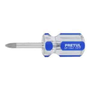 21476 - Desarmador de cruz 1/4 x 1-1/2" mango de PVC, Pretul
