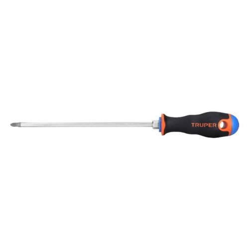 DP-1-4X8B.jpg 14082 - Desarmador de cruz 1/4" x 8" mango Comfort Grip, Truper