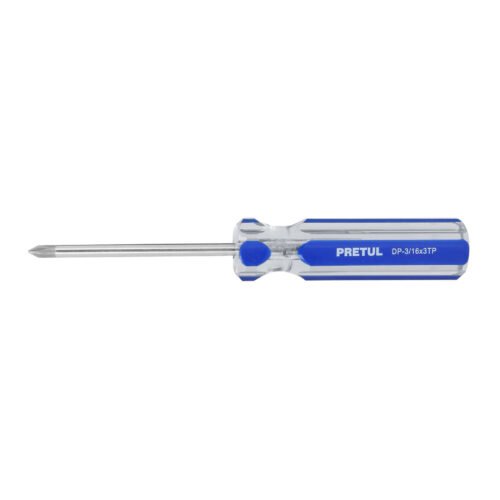 21471 - Desarmador de cruz 3/16 x 3" mango de PVC, Pretul