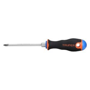 100836 - Desarmador de cruz 3/16" x 4" mango Comfort Grip, Truper