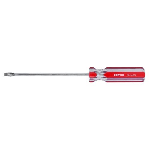 21462 - Desarmador plano 1/4 x 6" mango de PVC, Pretul
