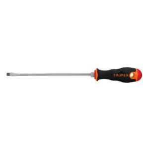 100833 - Desarmador plano 1/4" x 8" mango Comfort Grip, Truper