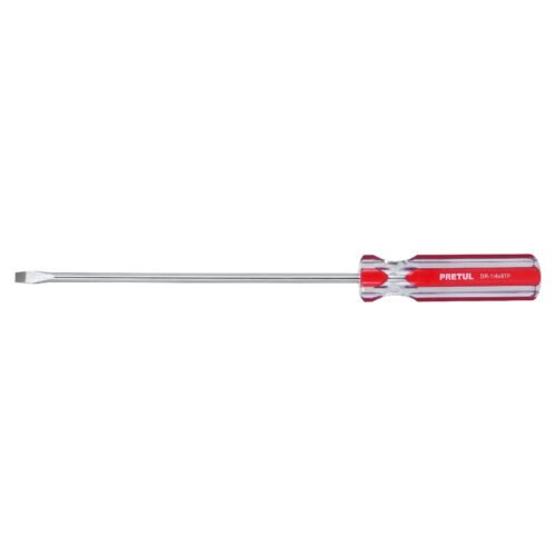 21460 - Desarmador plano 1/4 x 8" mango de PVC, Pretul
