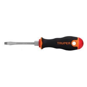 100831 - Desarmador plano 3/16" x 3" mango Comfort Grip, Truper