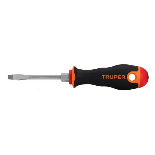 100831 - Desarmador plano 3/16" x 3" mango Comfort Grip, Truper
