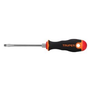 13992 - Desarmador plano 3/16" x 4" mango Comfort Grip, Truper