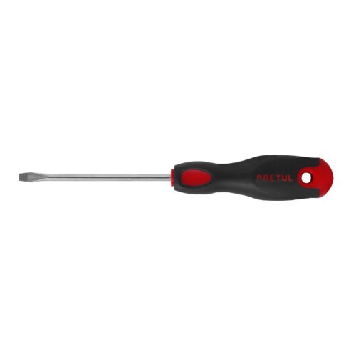 21480 - Desarmador plano 3/16 x 4" mango Comfort Grip, Pretul