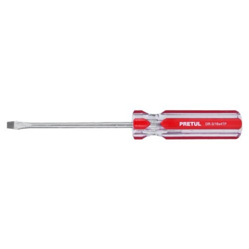 21458 - Desarmador plano 3/16 x 4" mango de PVC, Pretul