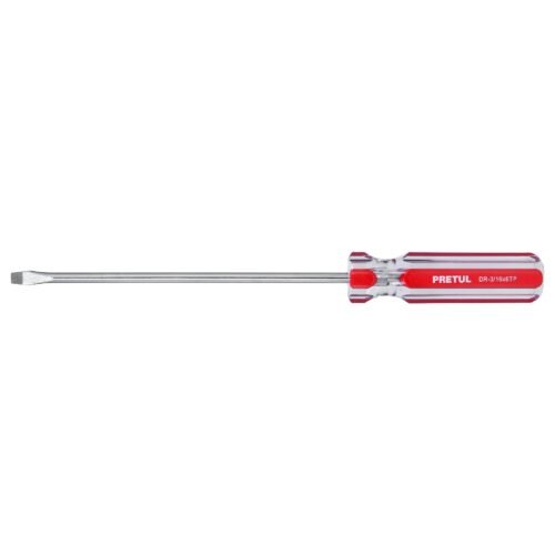 21457 - Desarmador plano 3/16 x 6" mango de PVC, Pretul