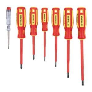 14196 - Juego 6 desarmadores dieléctricos y 1 probador de corriente
