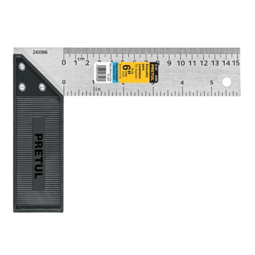 26086 - Escuadra 6" para carpintero, Pretul