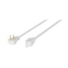 48006 - Extensión eléctrica doméstica 3 m clavija plana, blanca