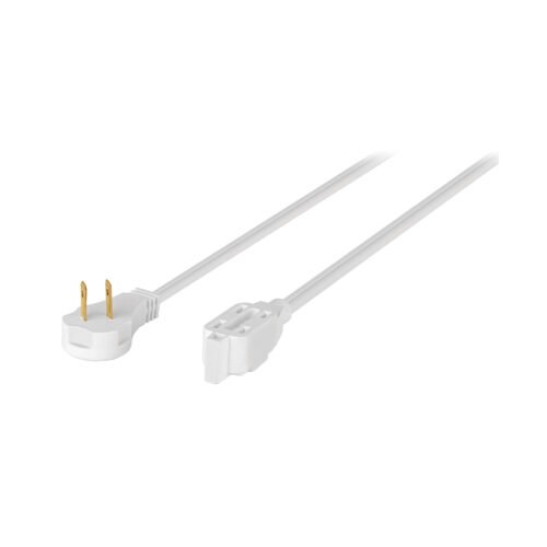 48012 - Extensión eléctrica doméstica 4 m clavija plana, blanca