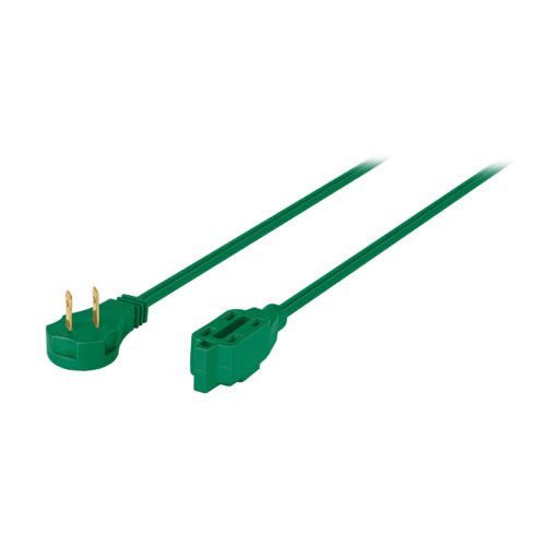 48020 - Extensión eléctrica doméstica 5 m clavija plana, verde