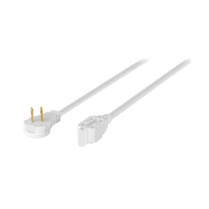 48024 - Extensión eléctrica doméstica 6 m clavija plana, blanca
