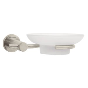 ELA-74N.jpg 49675 - Jabonera metálica satín con plato de vidrio, Foset Element