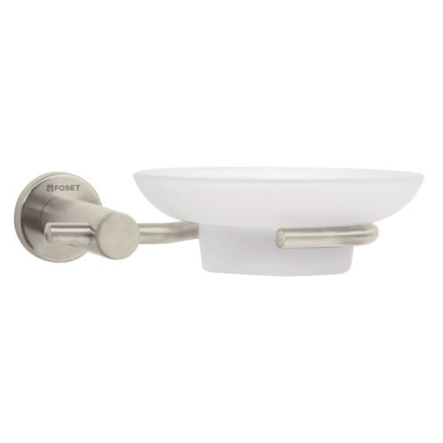 ELA-74N.jpg 49675 - Jabonera metálica satín con plato de vidrio, Foset Element