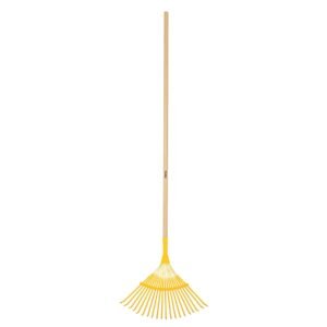 21431 - Escoba metálica para jardín, curva, 20 dientes, mango 48"