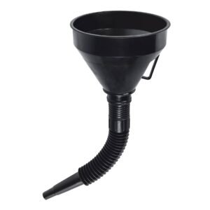 11207 - Embudo plástico 500 ml, cuello flexible con filtro, Truper