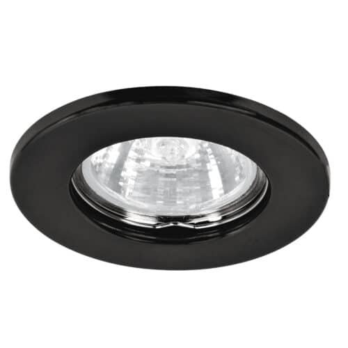 46613 - Luminario redondo negro spot fijo, lámpara no incluida