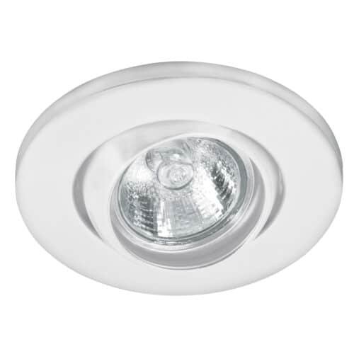 46623 - Luminario redondo blanco spot esférico, lámpara no incluida