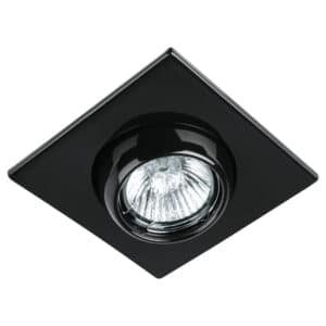 45570 - Luminario cuadrado negro spot esférico, lámpara no incluida