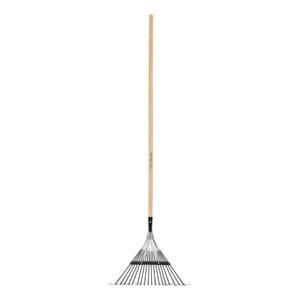 14326 - Escoba metálica para jardín, recta, 18 dientes, mango 48"