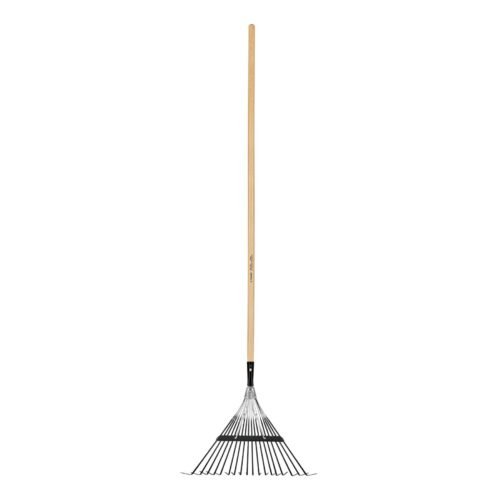 14326 - Escoba metálica para jardín, recta, 18 dientes, mango 48"