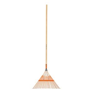 14328 - Escoba metálica para jardín,recta, 22 dientes, mango 48"