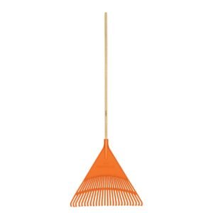 19788 - Escoba plástica para jardín, rígida, 26 dientes, mango 48"