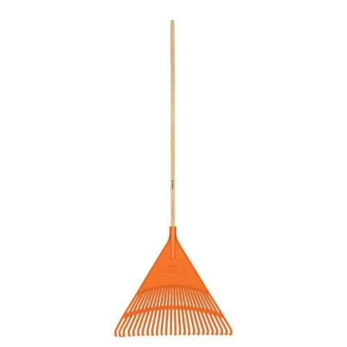 19788 - Escoba plástica para jardín, rígida, 26 dientes, mango 48"