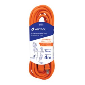 48043 - Extensión eléctrica de uso rudo 4 m 2x16 AWG, Volteck