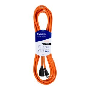 40189 - Extensión eléctrica uso rudo 6m 2x16 AWG para 1 clavija