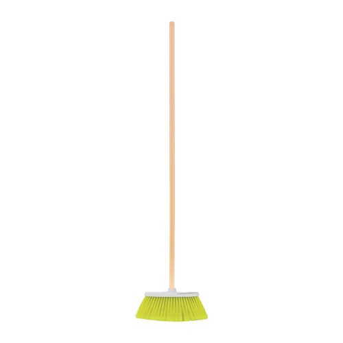 57053 - Escoba chica tipo cepillo, cerdas de PVC, bastón de madera
