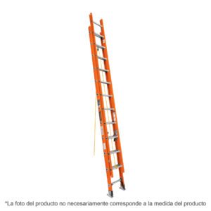 100229 - Escalera de extensión, tipo II, 28 peldaños, fibra de vidrio