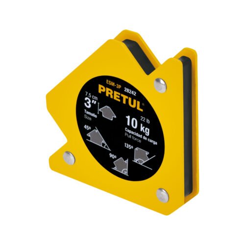 28242 - Escuadra magnética p/soldar, 3", capacidad 10 kg, PRETUL