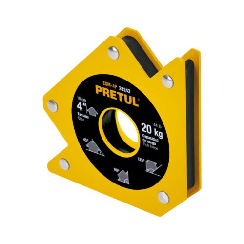 28243 - Escuadra magnética p/soldar, 4", capacidad 20 kg, PRETUL