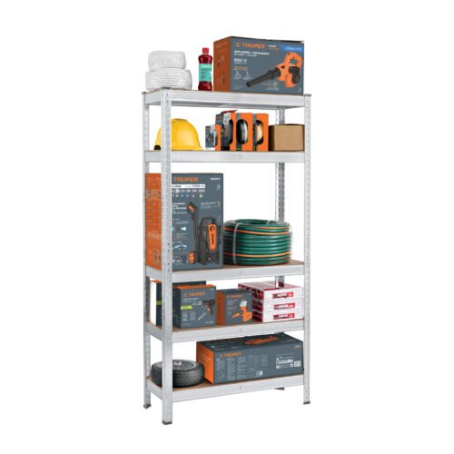 29021 - Estante metálico 5 repisas MDF cap. 35 Kg,150x30x75, PRETUL